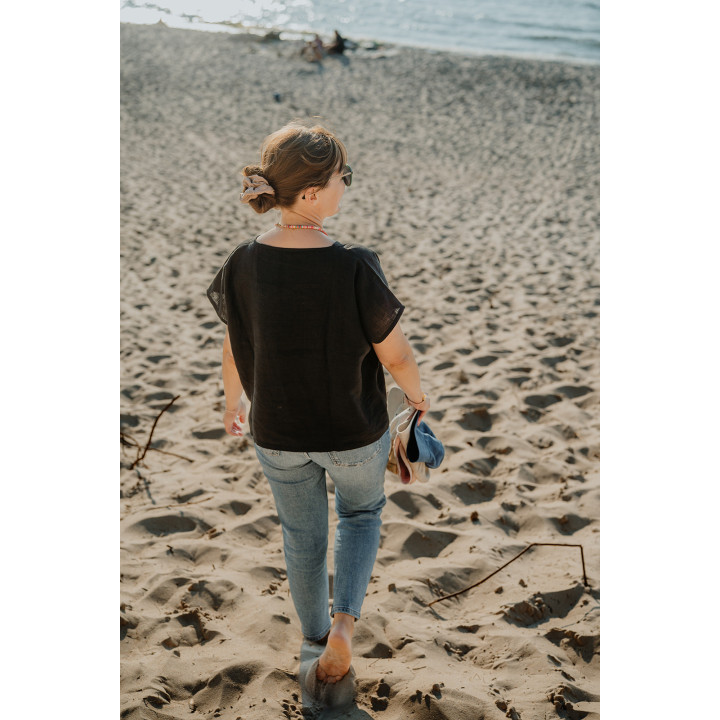 Lniany t-shirt Lovis