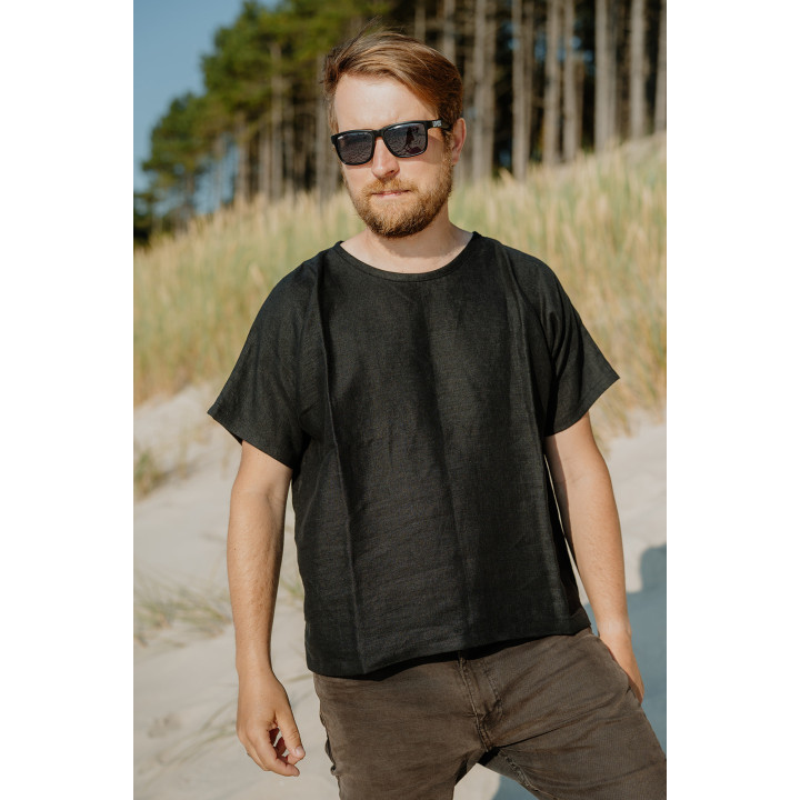 Lniany t-shirt  męski Mattis