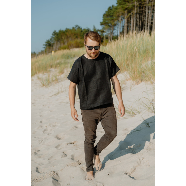 Lniany t-shirt  męski Mattis