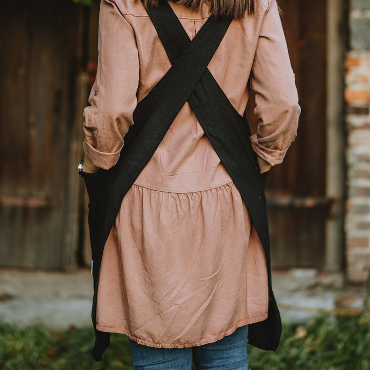 Ronja forklæde (sort)