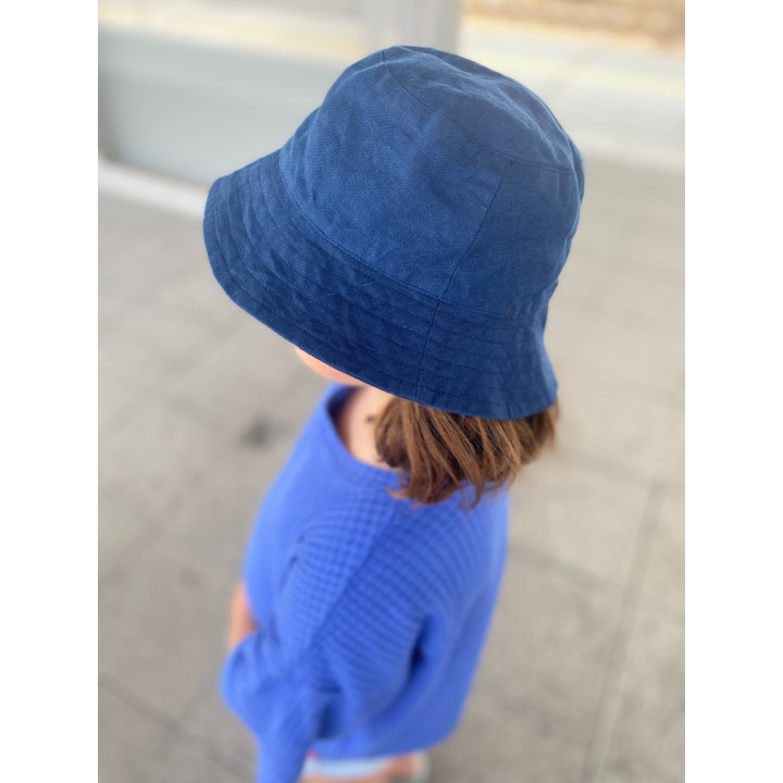 Lniany kapelusz bucket hat