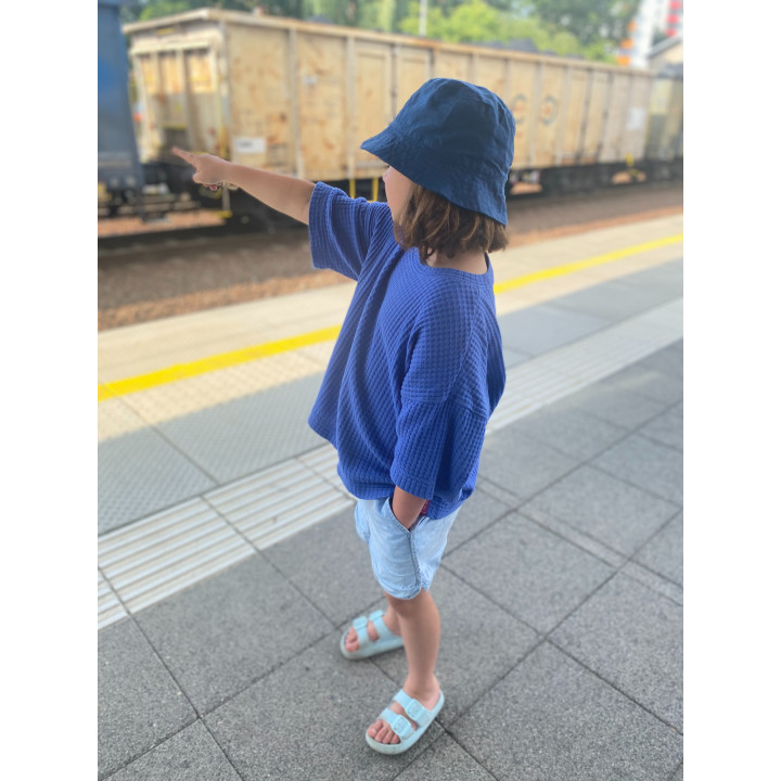 Lniany kapelusz bucket hat