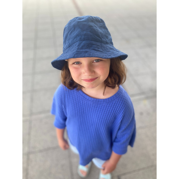 Lniany kapelusz bucket hat