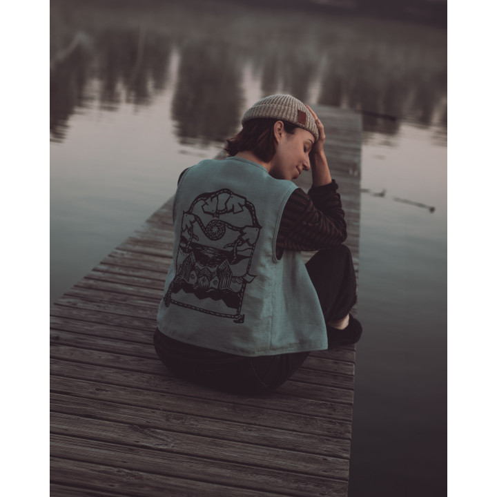 Kamizelka lniana "Dziki Bałtyk"