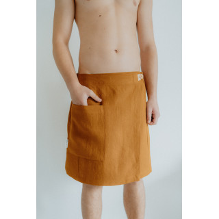Lniany kilt męski (cynamon)