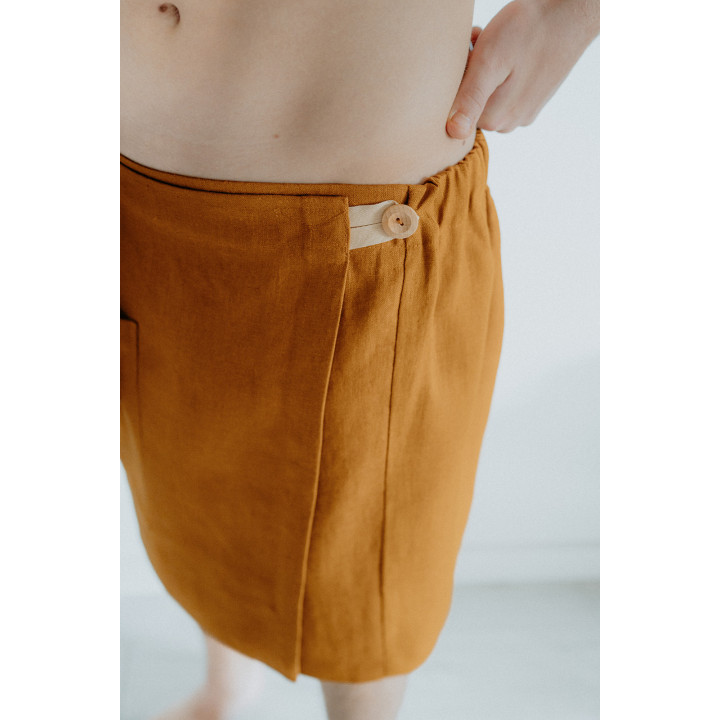 Lniany kilt męski (cynamon)