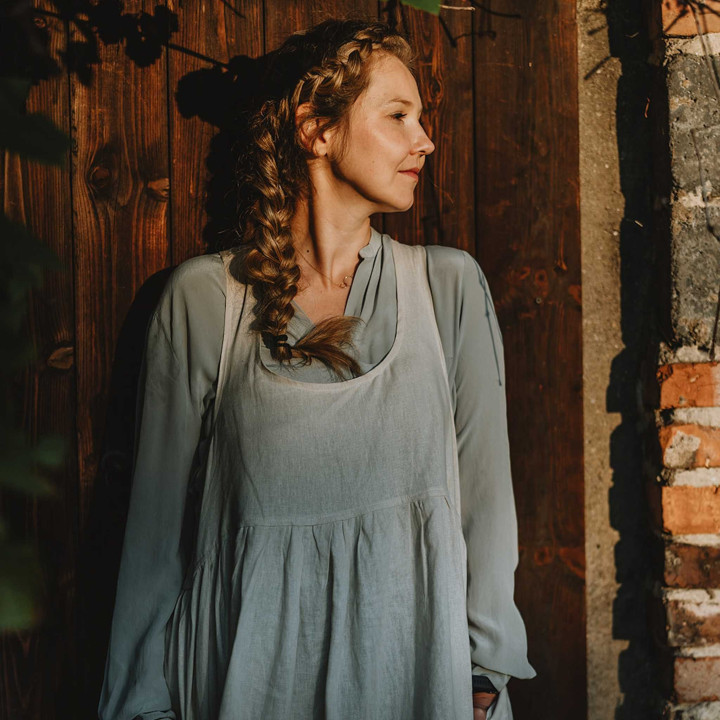 Fartuch sukienka Mia - naturalny len