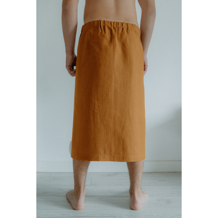 Lniany kilt męski (cynamon)