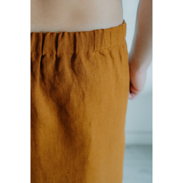Lniany kilt męski (cynamon)