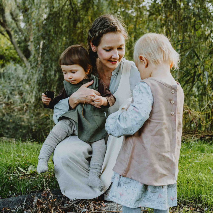 Fartuch sukienka Mia - naturalny len