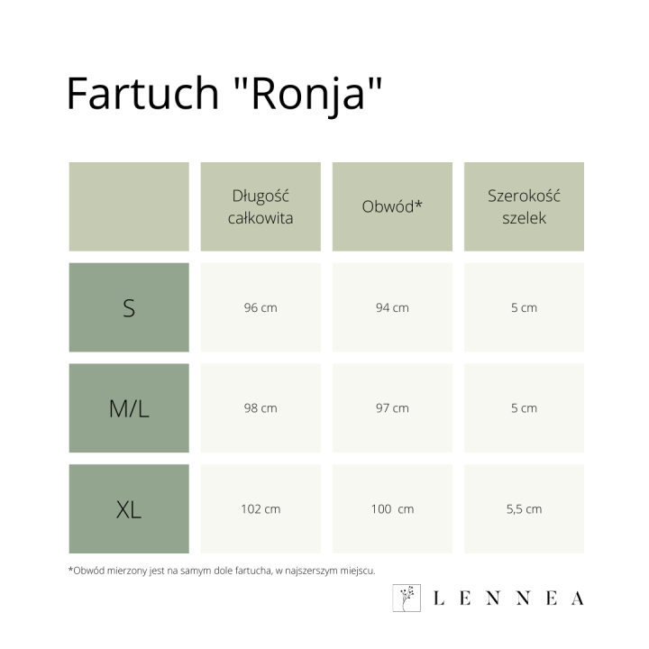 Fartuch Ronja (wiśniowy)