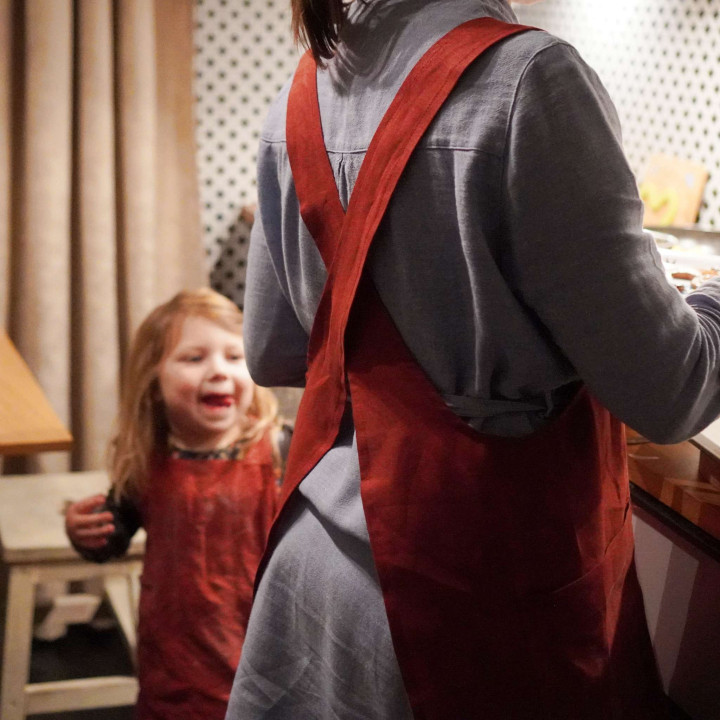 Zestaw rodzic+dziecko (wiśniowy)