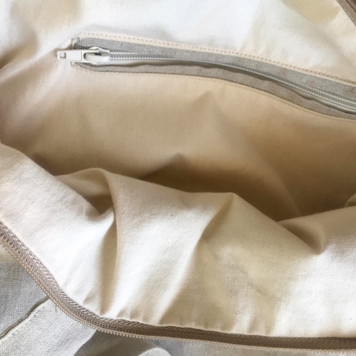 Torba lniana Ida (naturalna) - shopperka