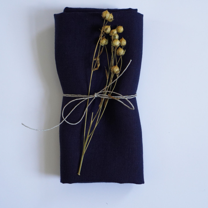 Lniana ściereczka (atramentowa)