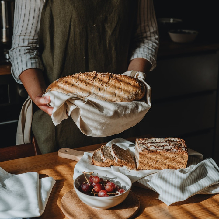 Lniana ściereczka (naturalne paski)