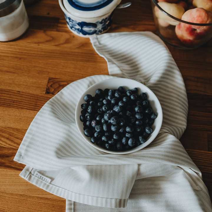 Lniana ściereczka (naturalne paski)