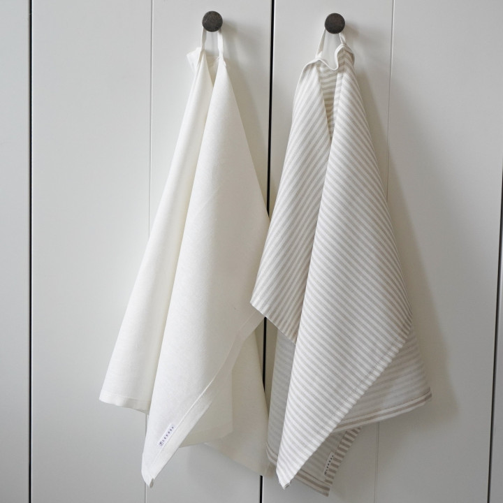 Lniana ściereczka (naturalne paski)