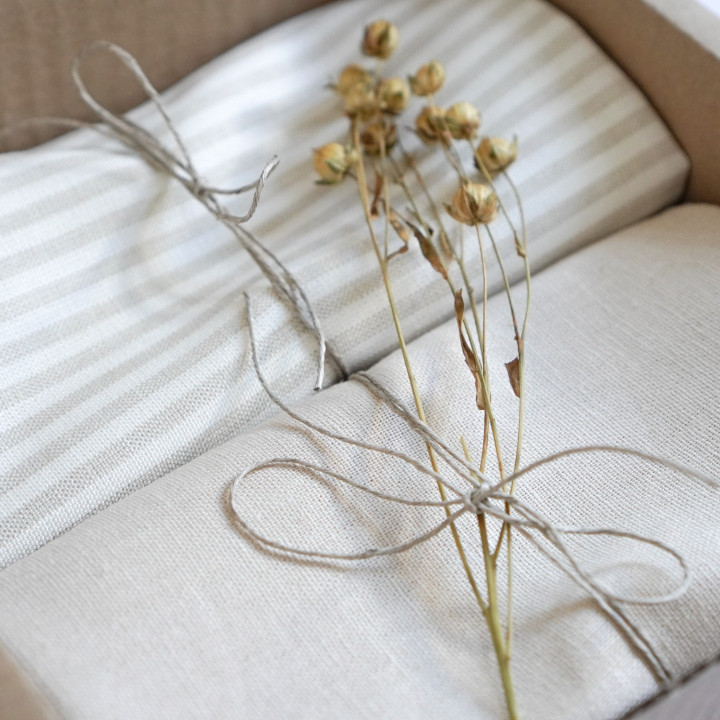 Lniana ściereczka (naturalne paski)