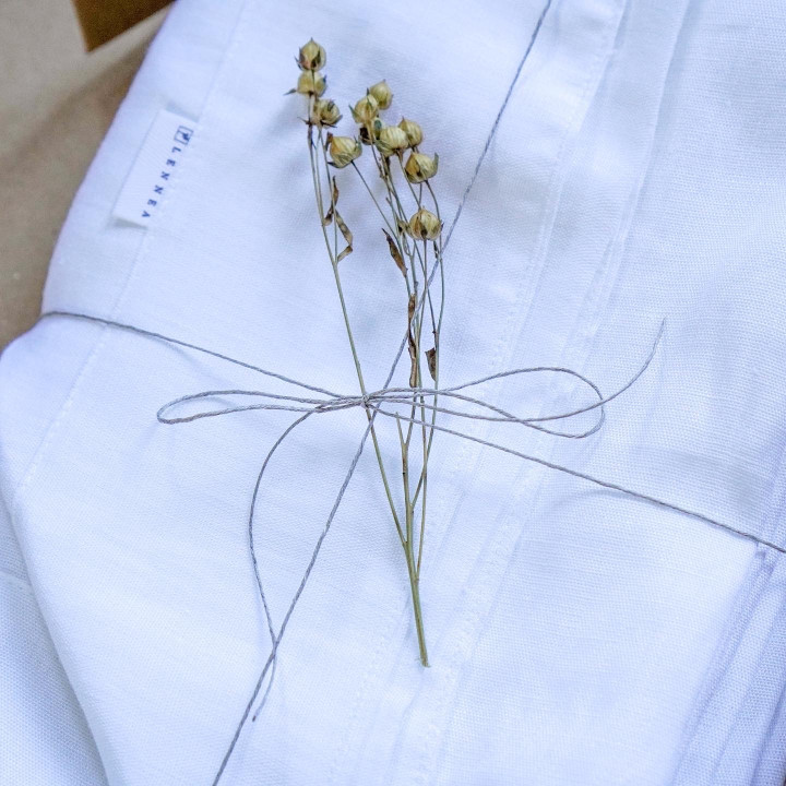 Lniane zasłony (biel)