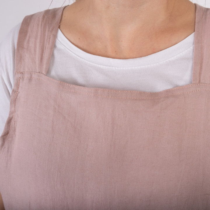 Japansk forklæde Madika (powder pink)