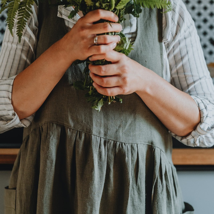 Fartuch sukienka Mia (oliwkowy)