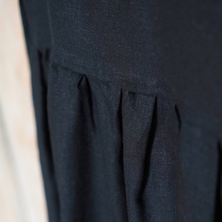 Fartuch sukienka Mia (czarny) - 100% len