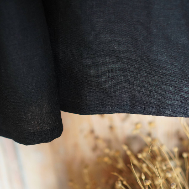 Fartuch sukienka Mia (czarny) - 100% len