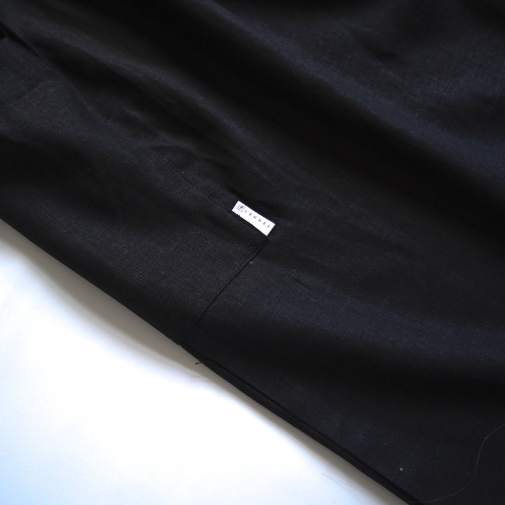 Fartuch sukienka Mia (czarny) - 100% len