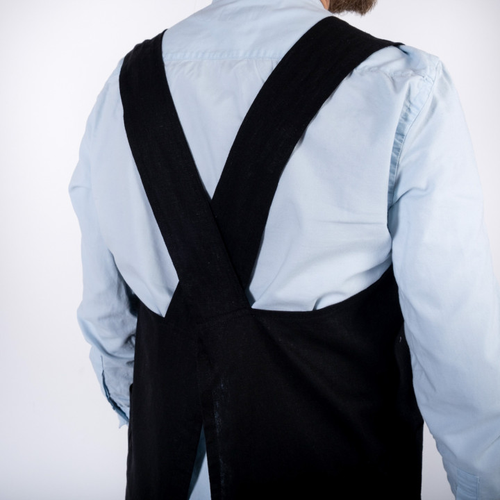 Madika japansk forklæde (sort)