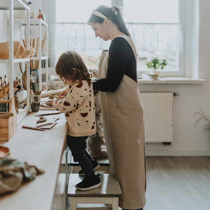 Fartuch japoński Madika (naturalny)