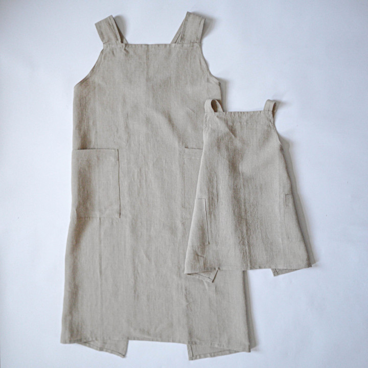 Forældre + barn sæt (naturlig)